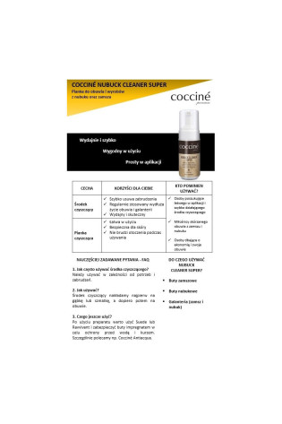 Coccine valymo putos, skirtos nubuko zomšos ir tekstilės... 2