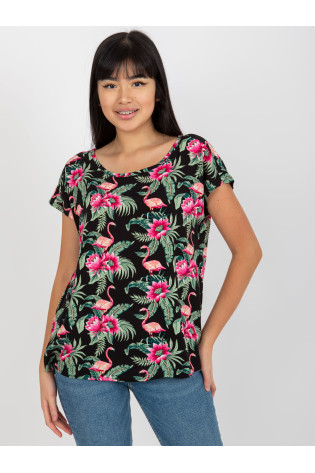 Palaidinė - D73771R10978P - juoda ir žalia