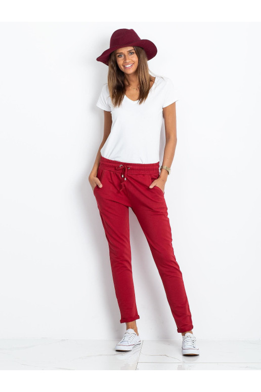 Sportinės kelnės-RV-DR-3698.09X-bordo