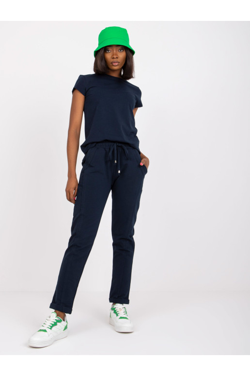 Sportinės kelnės-RV-DR-3589.05X tamsiai mėlynos spalvos