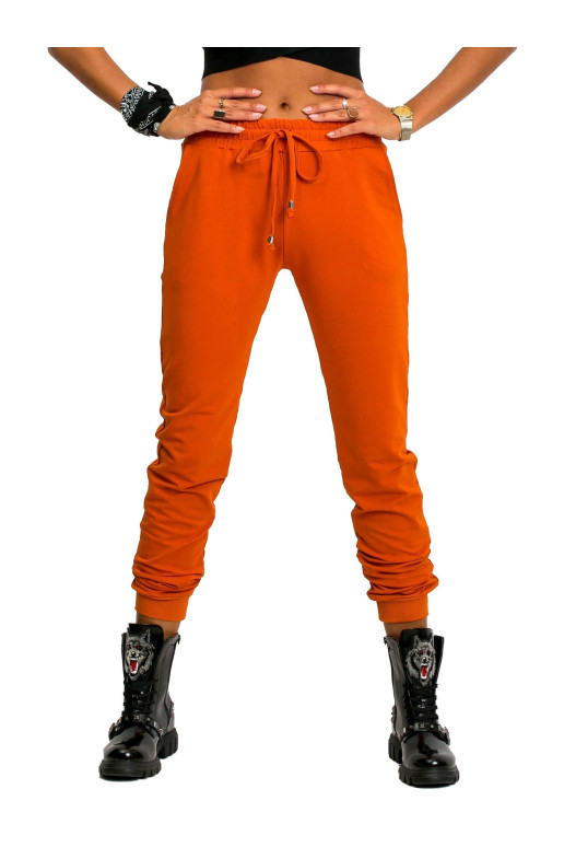 Sportinės kelnės-RV-DR-5040.07X-tamsiai oranžinės spalvos