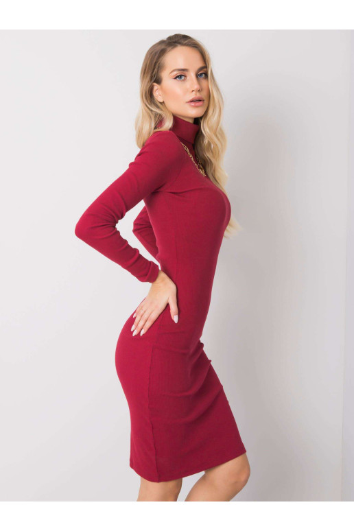 Suknelė-RV-SK-R5133.07P-bordo