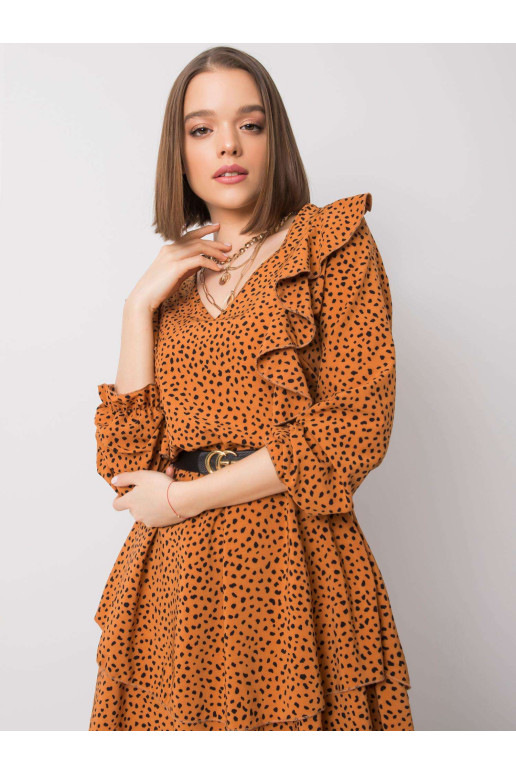 Suknelė-WN-SK-R824.68-šviesiai ruda
