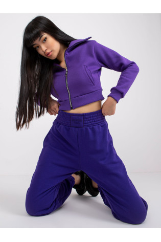 Sportinės kelnės-RV-DR-7460.11-tamsiai violetinės spalvos