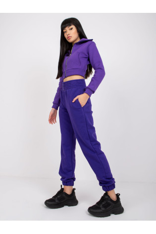 Sportinės kelnės-RV-DR-7460.11-tamsiai violetinės spalvos