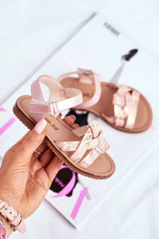 Vaikiški Velcro sandalai mergaitei Pink Lilo
