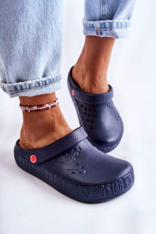 Moteriškos lengvos šlepetės Big Star II275002 Navy 2