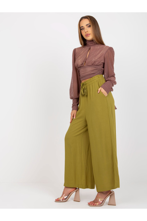 Kelnės – D73761M62237A – alyvinė