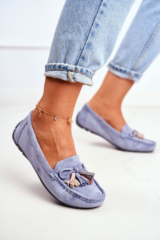 Moteriški batai suede 20PB35-2003 Blue Donna Mia