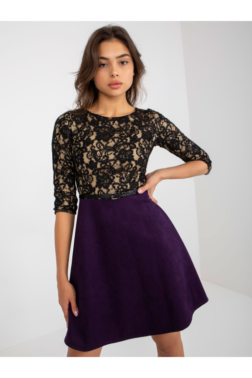 Suknelė-LK-SK-506582.04P-tamsiai violetinė