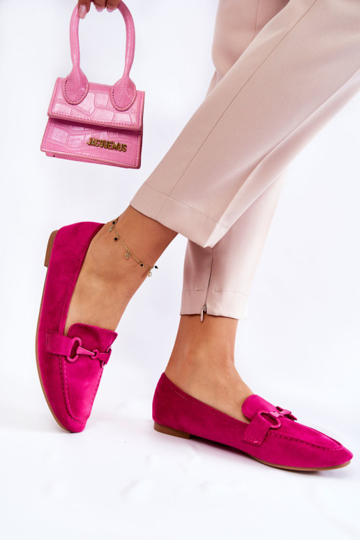 Zomšiniai batukai su puošmena Fuchsia Santi