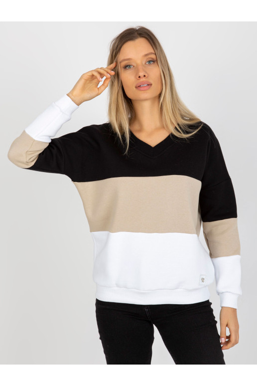Megztinis-RV-BL-8377.89-juodas ir smėlio spalvos