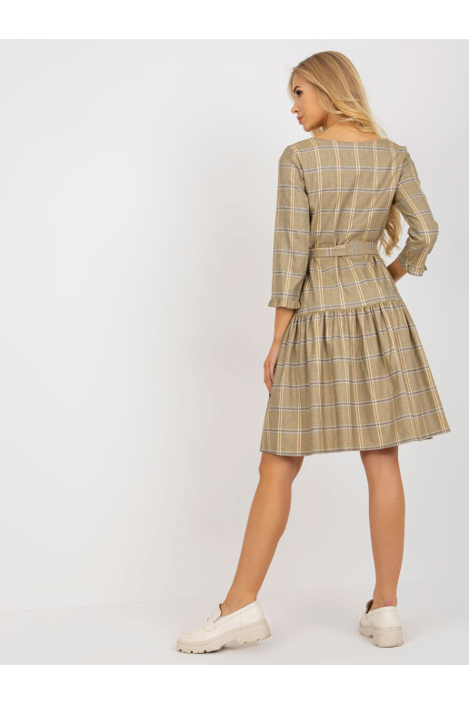 Suknelė-LK-SK-507786.16P-juoda ir geltona