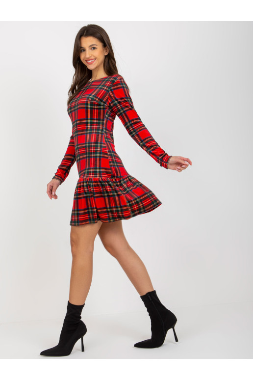 Suknelė-RP-SK-8219.86-juoda ir raudona