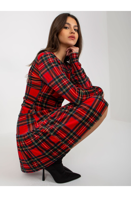 Suknelė-RP-SK-8219.86-juoda ir raudona