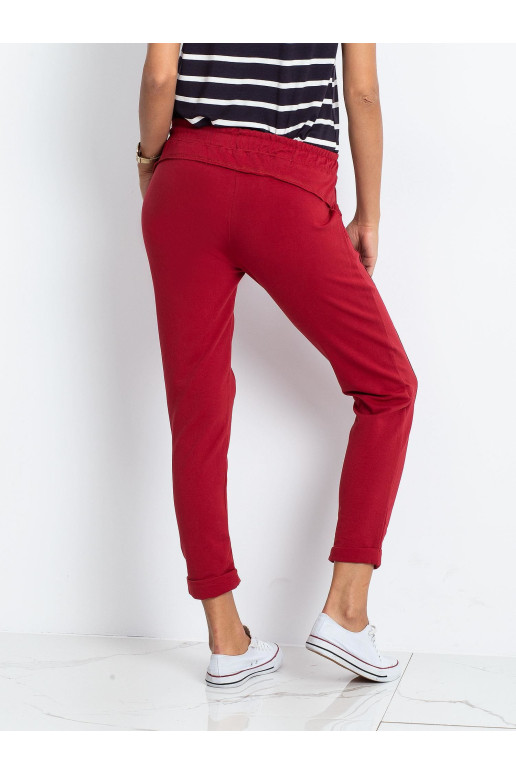 Sportinės kelnės-RV-DR-3589.06X-bordo