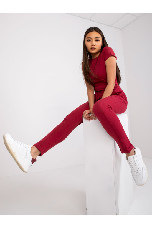 Sportinės kelnės-RV-DR-3589.06X-bordo