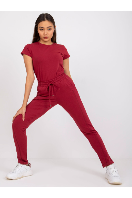 Sportinės kelnės-RV-DR-3589.06X-bordo