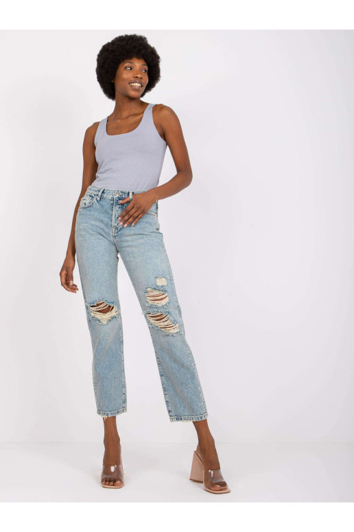 Džinsinės kelnės-RO-SP-PNT-N06.69P-šviesiai mėlynos spalvos