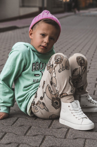 Vaikiški sportbačiai su užtrauktuku Big Star KK374227 balti