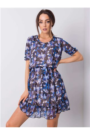 Suknelė-LK-SK-507627.39-juoda ir mėlyna