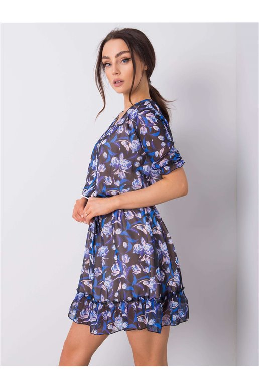 Suknelė-LK-SK-507627.39-juoda ir mėlyna