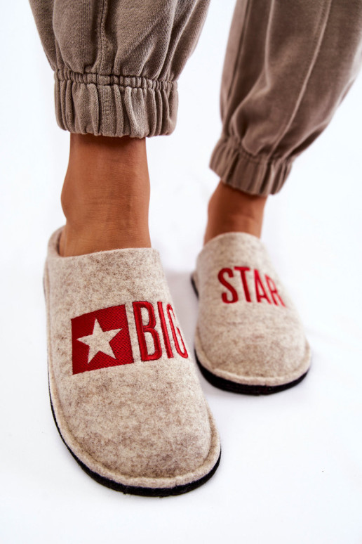 Buitinės šlepetės Big Star KK276021 Smėlio spalvos