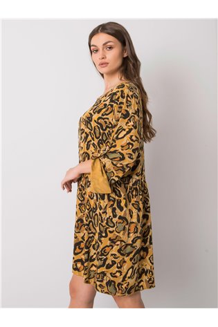Suknelė-DHJ-SK-21464.99-tamsiai geltona