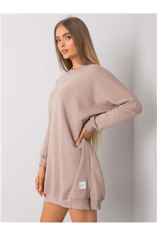 Suknelė-RV-SK-7216.95-tamsiai smėlio spalvos