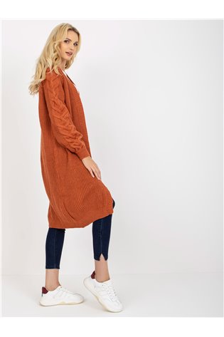 Cardigan-LO-SW-LK-3001.82P-tamsiai oranžinė