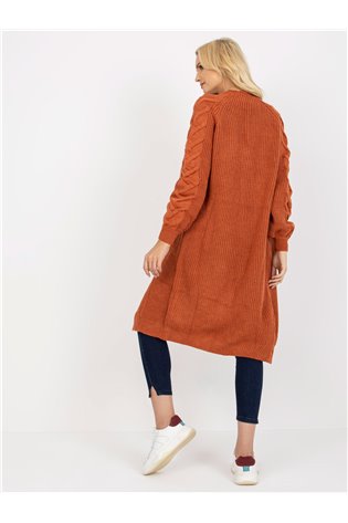 Cardigan-LO-SW-LK-3001.82P-tamsiai oranžinė 2