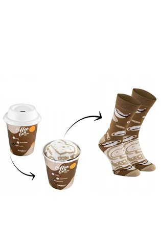 Rainbow Socks Coffee Cappuccino 1 pora