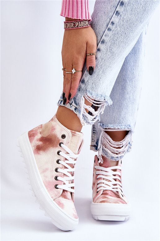 Moteriški sportbačiai High Big Star LL274048 Beige-Pink