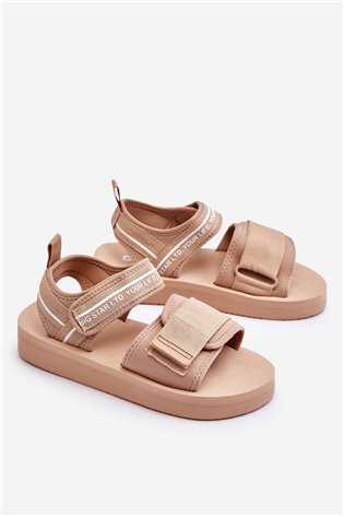 Moteriškos Velcro sandalai Big Star LL274787 Smėlio spalvos 2