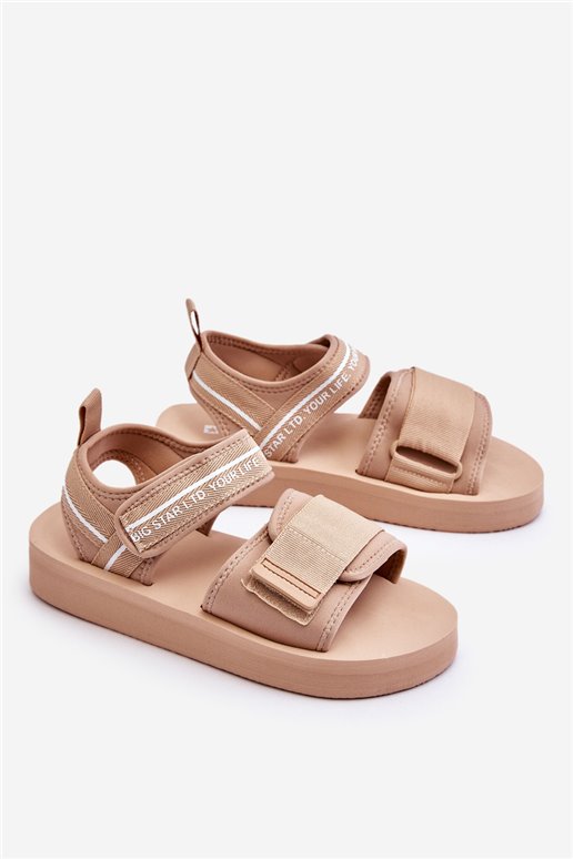 Moteriškos Velcro sandalai Big Star LL274787 Smėlio spalvos