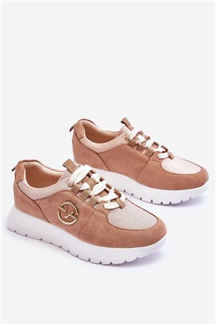 Moteriški sportiniai bateliai su platforma Beige Aisha 2