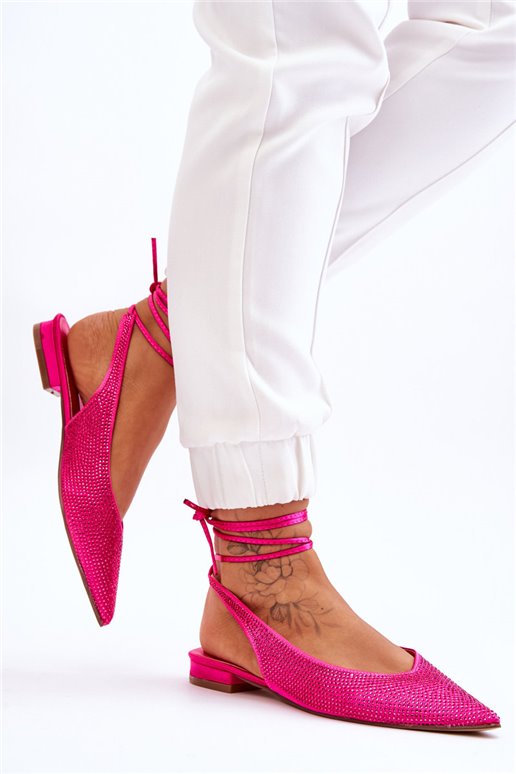 Surištos balerinos su cirkoniais Fuchsia Mavis