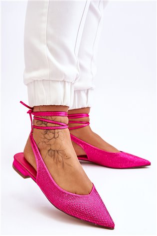 Surištos balerinos su cirkoniais Fuchsia Mavis