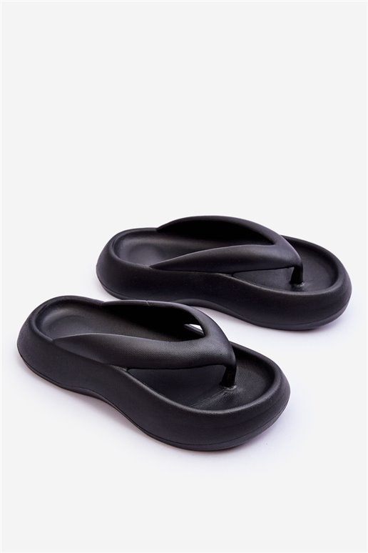 Moteriškos putplasčio šlepetės Black Roux