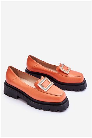 Patogūs odiniai batai, oranžinė agate 2