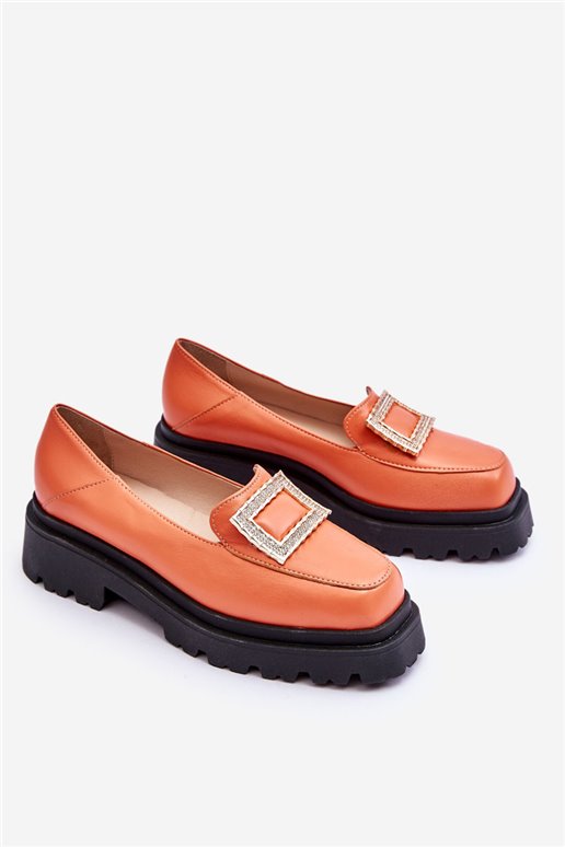 Patogūs odiniai batai, oranžinė agate
