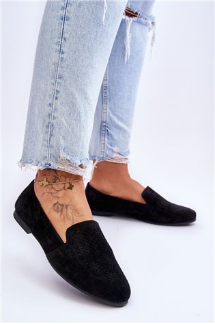 Zomšiniai Patogūs Loafers Juoda Giovana 2