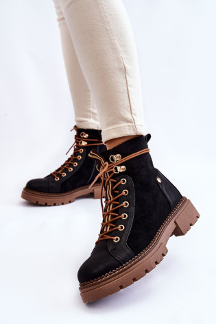 Juodi zomšiniai Trapper Boots Alette 2
