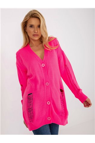 Cardigan, fluo rožinė