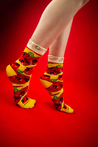 Rainbow Socks 1 pora Pepperoni Pizza Socks 2