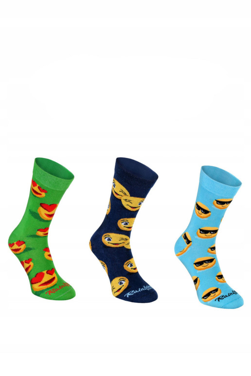Rainbow Socks Jaustukai Protingas Smiley Lover...