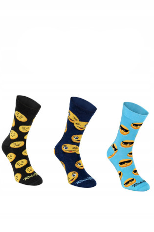 Rainbow Socks Jaustukai Smiley Liūdesys Protingas 3 poros 2