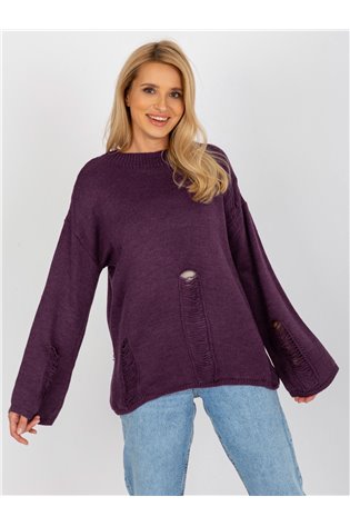 Megztinis, tamsiai violetinis 2