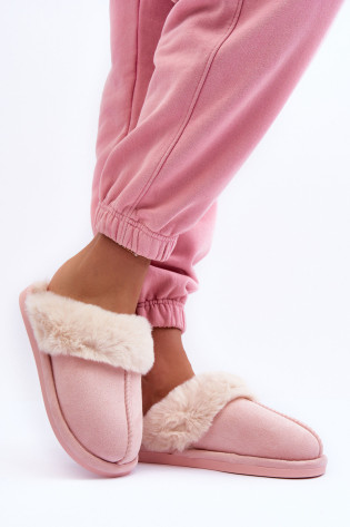 Moteriškos šlepetės su kailiu Pink Pinky 2