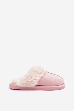 Moteriškos šlepetės su kailiu Pink Pinky
